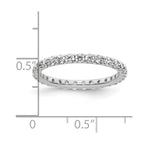 14k White Gold Polished U-Shared Prong 1 carat Diamond Complete Eternity Band