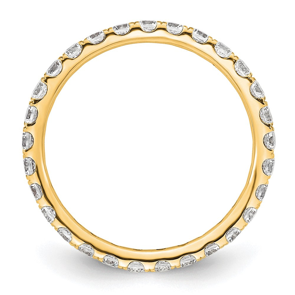 14k Polished U-Shared Prong 1 carat Diamond Complete Eternity Band