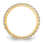 14k Polished U-Shared Prong 1 carat Diamond Complete Eternity Band