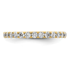 14k Polished U-Shared Prong 1 carat Diamond Complete Eternity Band