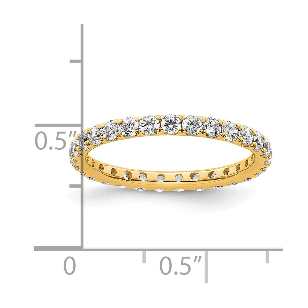 14k Polished U-Shared Prong 1 carat Diamond Complete Eternity Band