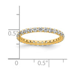 14k Polished U-Shared Prong 1 carat Diamond Complete Eternity Band