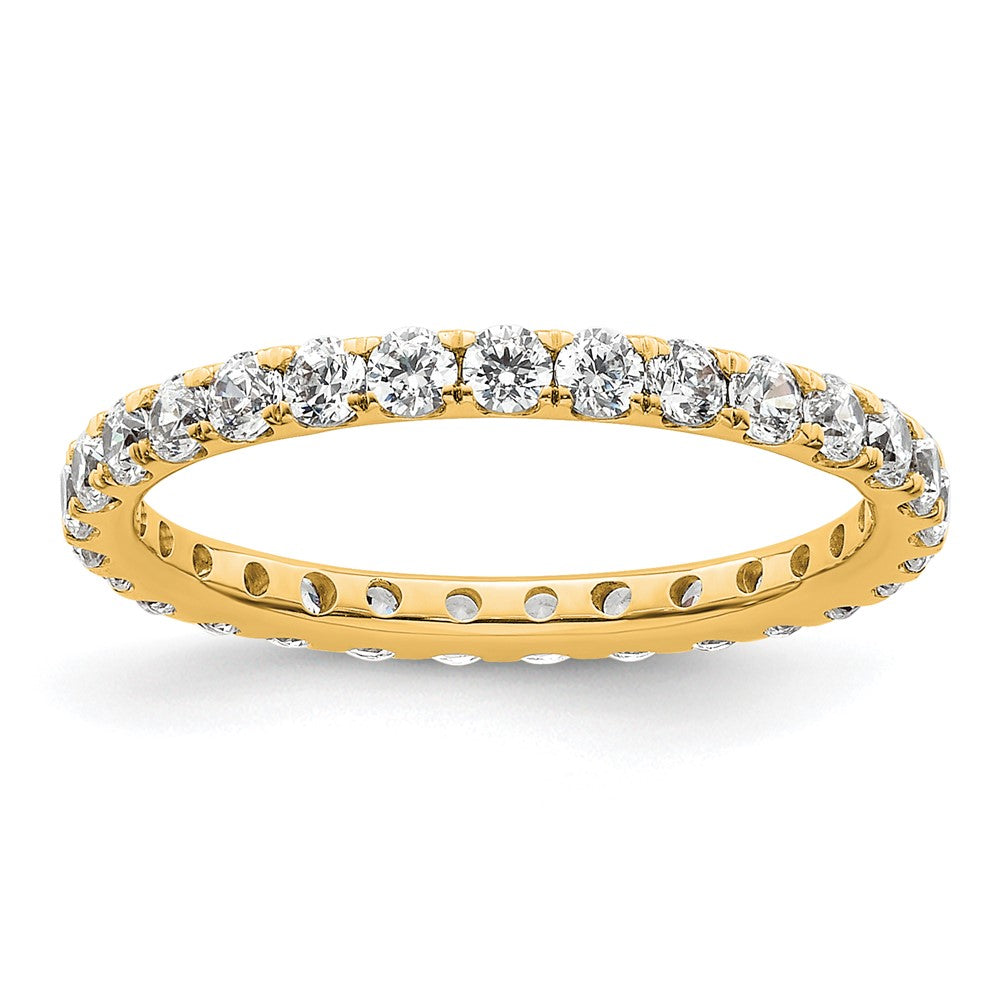 14k Polished U-Shared Prong 1 carat Diamond Complete Eternity Band