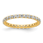 14k Polished U-Shared Prong 1 carat Diamond Complete Eternity Band