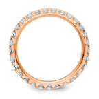 True Origin 14K Rose Gold 1 carat Lab Grown Diamond VS+ F+ Complete Eternity Band
