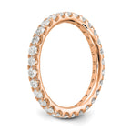 14k Rose Gold 1 carat Lab Grown Diamond VS/SI+ G+ Complete Shared Prong Eternity Band