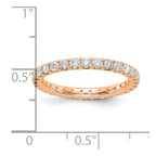 14k Rose Gold 1 carat Lab Grown Diamond VS/SI+ G+ Complete Shared Prong Eternity Band