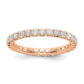 True Origin 14K Rose Gold 1 carat Lab Grown Diamond VS+ F+ Complete Eternity Band