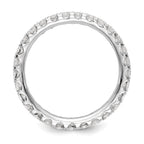 True Origin 14K White Gold 1 carat Lab Grown Diamond VS+ F+ Complete Eternity Band