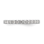 14k White Gold 1 carat Lab Grown Diamond VS/SI+ G+ Complete Shared Prong Eternity Band