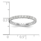 14k White Gold 1 carat Lab Grown Diamond VS/SI+ G+ Complete Shared Prong Eternity Band