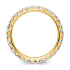 14k 1 carat Lab Grown Diamond VS/SI+ G+ Complete Shared Prong Eternity Band