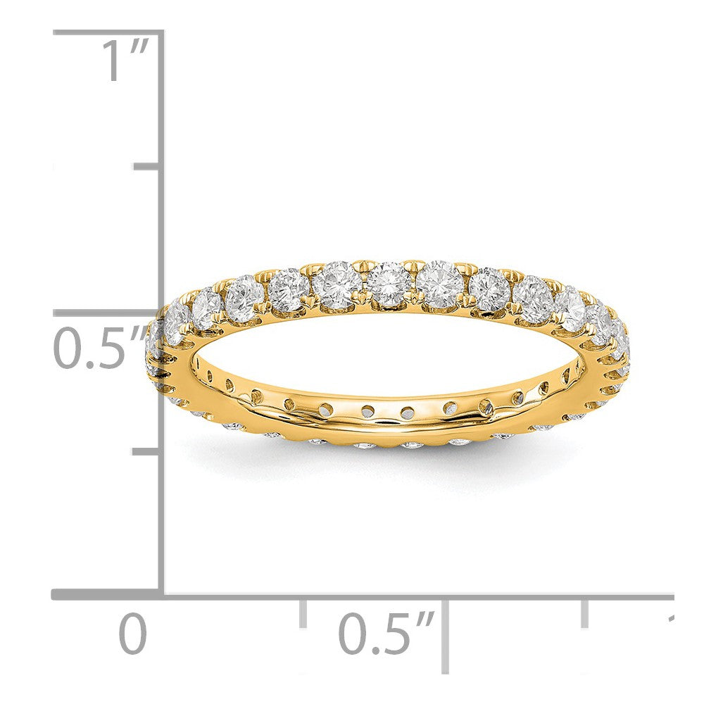 14k 1 carat Lab Grown Diamond VS/SI+ G+ Complete Shared Prong Eternity Band