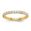 14k Polished U-Shared Prong 1 carat Diamond Complete Eternity Band