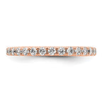 14k Rose Gold Polished U-Shared Prong 1 carat Diamond Complete Eternity Band