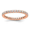 14k Rose Gold Polished U-Shared Prong 1 carat Diamond Complete Eternity Band