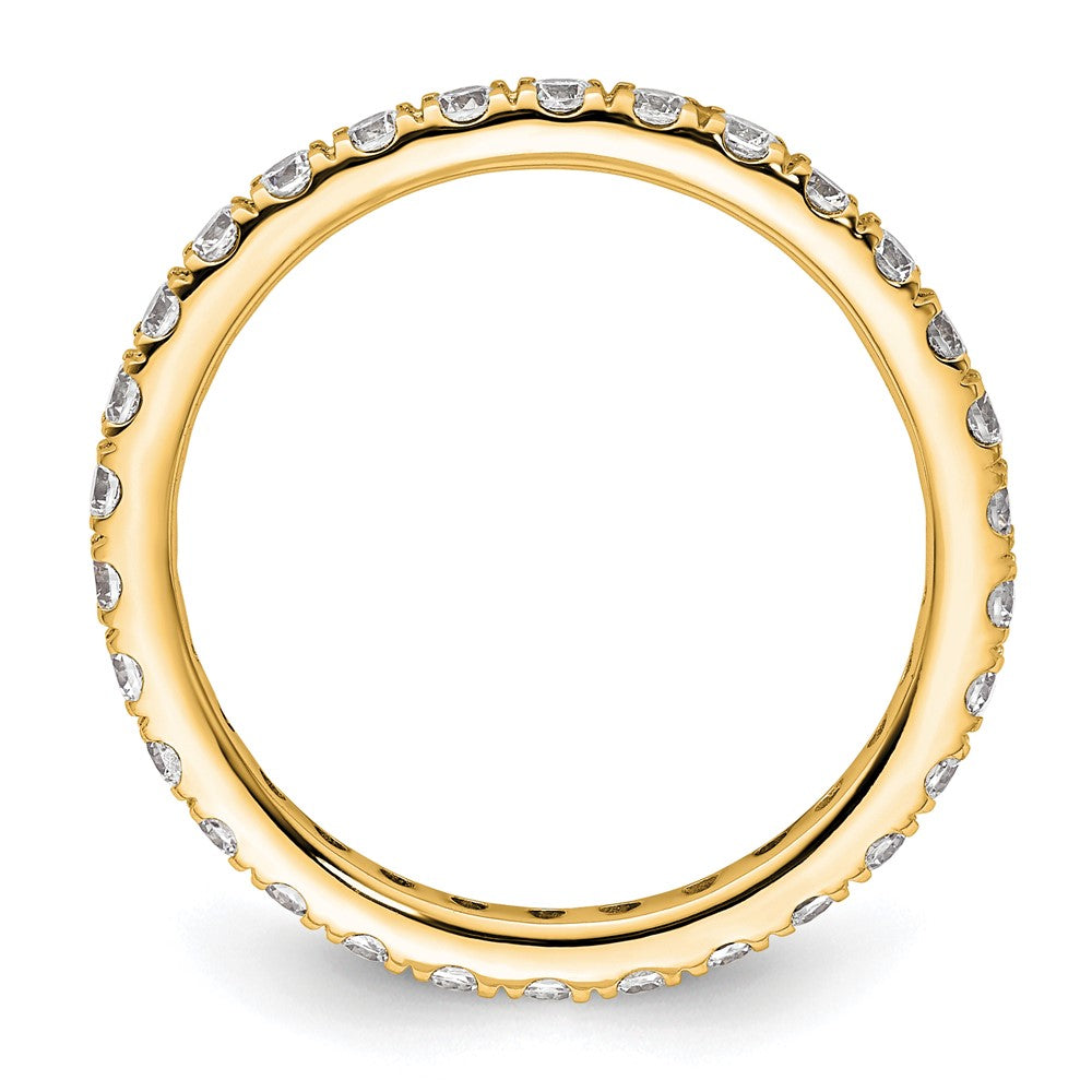 14k Polished U-Shared Prong 1 carat Diamond Complete Eternity Band