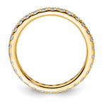 14k Polished U-Shared Prong 1 carat Diamond Complete Eternity Band