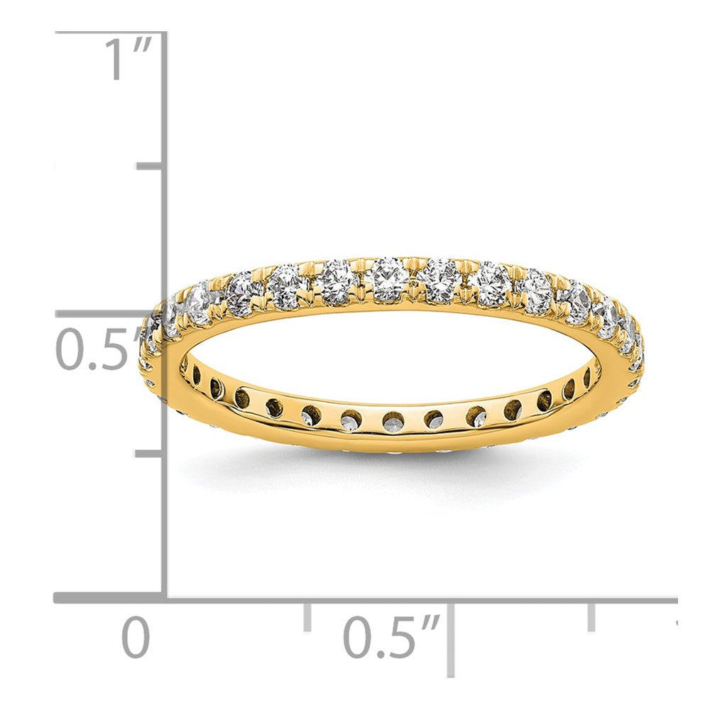 14k Polished U-Shared Prong 1 carat Diamond Complete Eternity Band