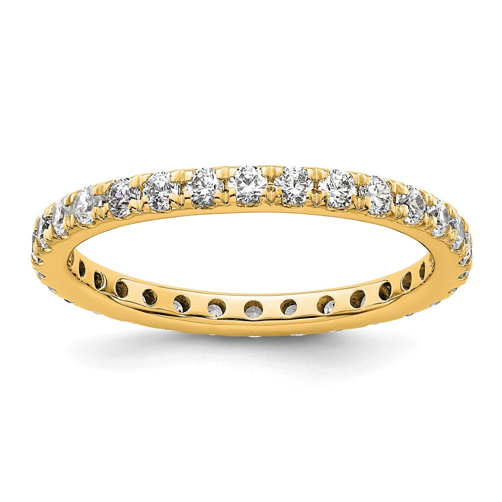 14k Polished U-Shared Prong 1 carat Diamond Complete Eternity Band