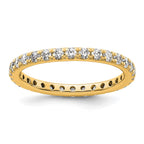 14k Polished U-Shared Prong 1 carat Diamond Complete Eternity Band