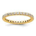 14k Polished U-Shared Prong 1 carat Diamond Complete Eternity Band
