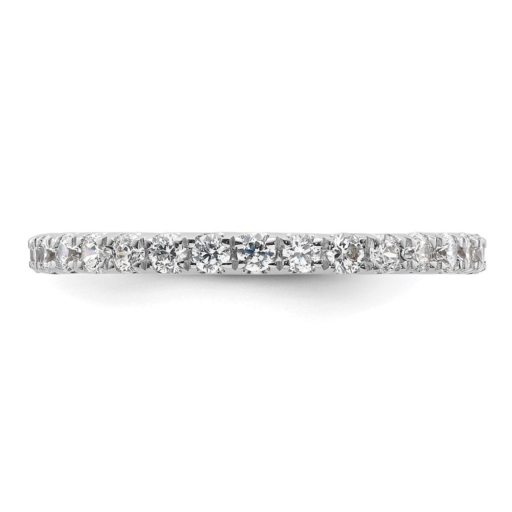 14k White Gold Polished U-Shared Prong 1 carat Diamond Complete Eternity Band