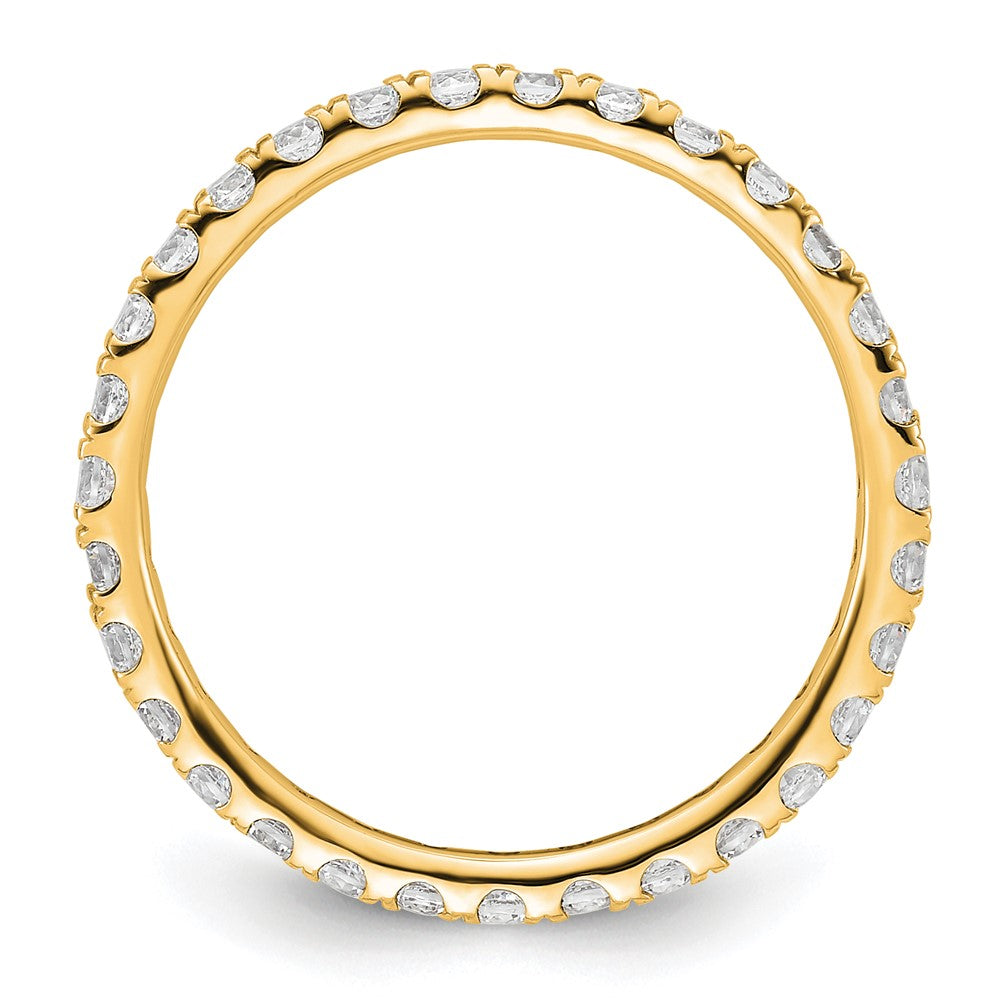 14k Polished U-Shared Prong 1 carat Diamond Complete Eternity Band