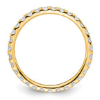 14k Polished U-Shared Prong 1 carat Diamond Complete Eternity Band