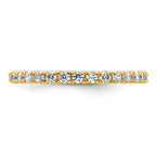 14k Polished U-Shared Prong 1 carat Diamond Complete Eternity Band