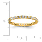 14k Polished U-Shared Prong 1 carat Diamond Complete Eternity Band