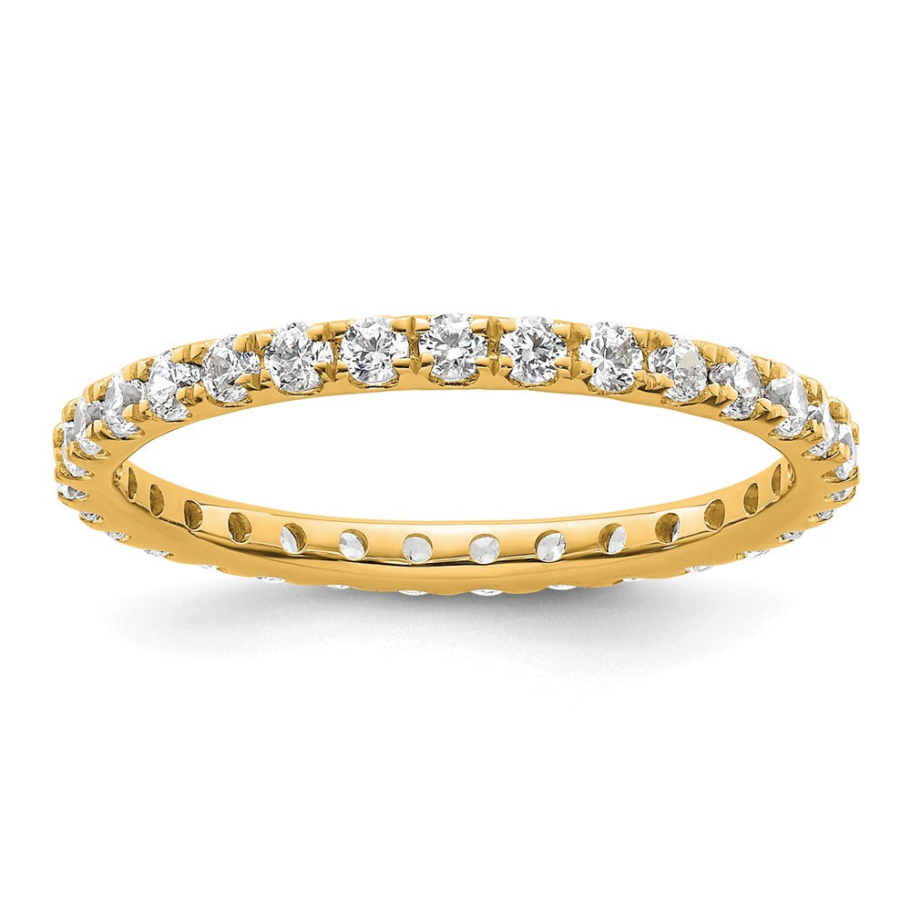 14k Polished U-Shared Prong 1 carat Diamond Complete Eternity Band