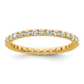 14k Polished U-Shared Prong 1 carat Diamond Complete Eternity Band