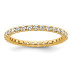 14k Polished U-Shared Prong 1 carat Diamond Complete Eternity Band
