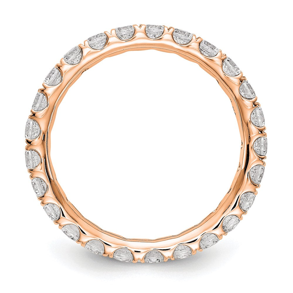 True Origin 14K Rose Gold 1 1/2 carat Lab Grown Diamond VS+ F+ Complete Eternity Band