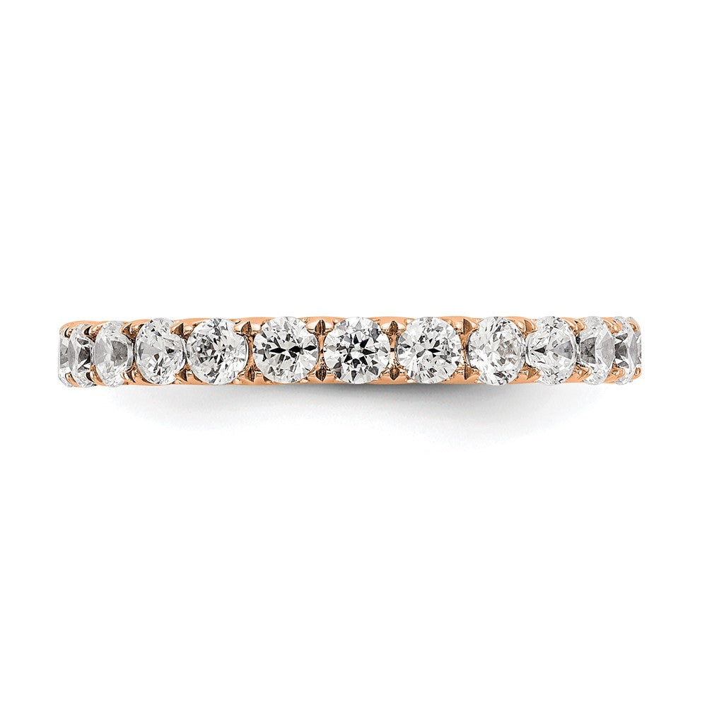 True Origin 14K Rose Gold 1 1/2 carat Lab Grown Diamond VS+ F+ Complete Eternity Band