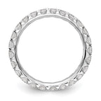 14k White Gold 1 1/2CT U Shared Prong Diamond Eternity Band