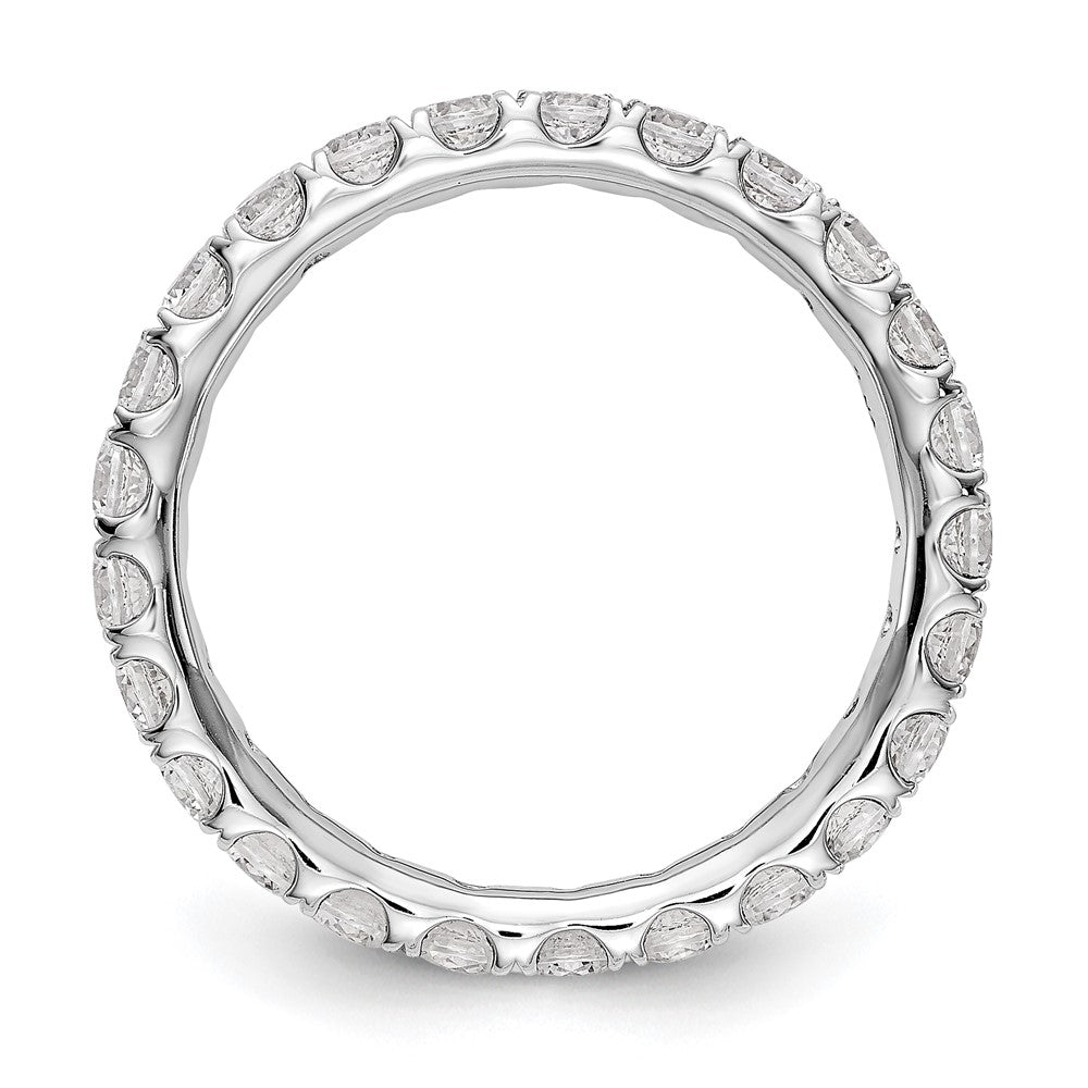 True Origin 14K White Gold 1 1/2 carat Lab Grown Diamond VS+ F+ Complete Eternity Band