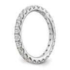 14k White Gold 1 1/2CT U Shared Prong Diamond Eternity Band