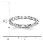 14k White Gold 1 1/2 carat Lab Grown Diamond VS/SI+ G+ Complete Shared Prong Eternity Band