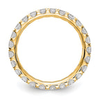 14k 1 1/2 carat Lab Grown Diamond VS/SI+ G+ Complete Shared Prong Eternity Band