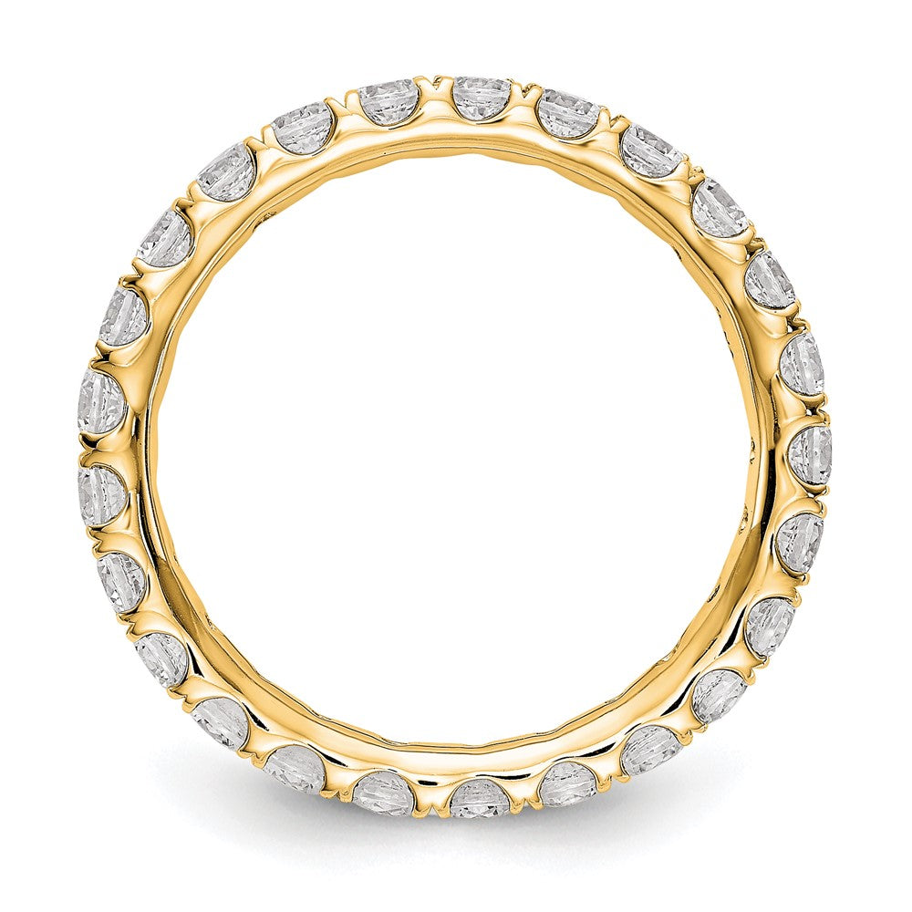 14k 1 1/2 carat Lab Grown Diamond VS/SI+ G+ Complete Shared Prong Eternity Band