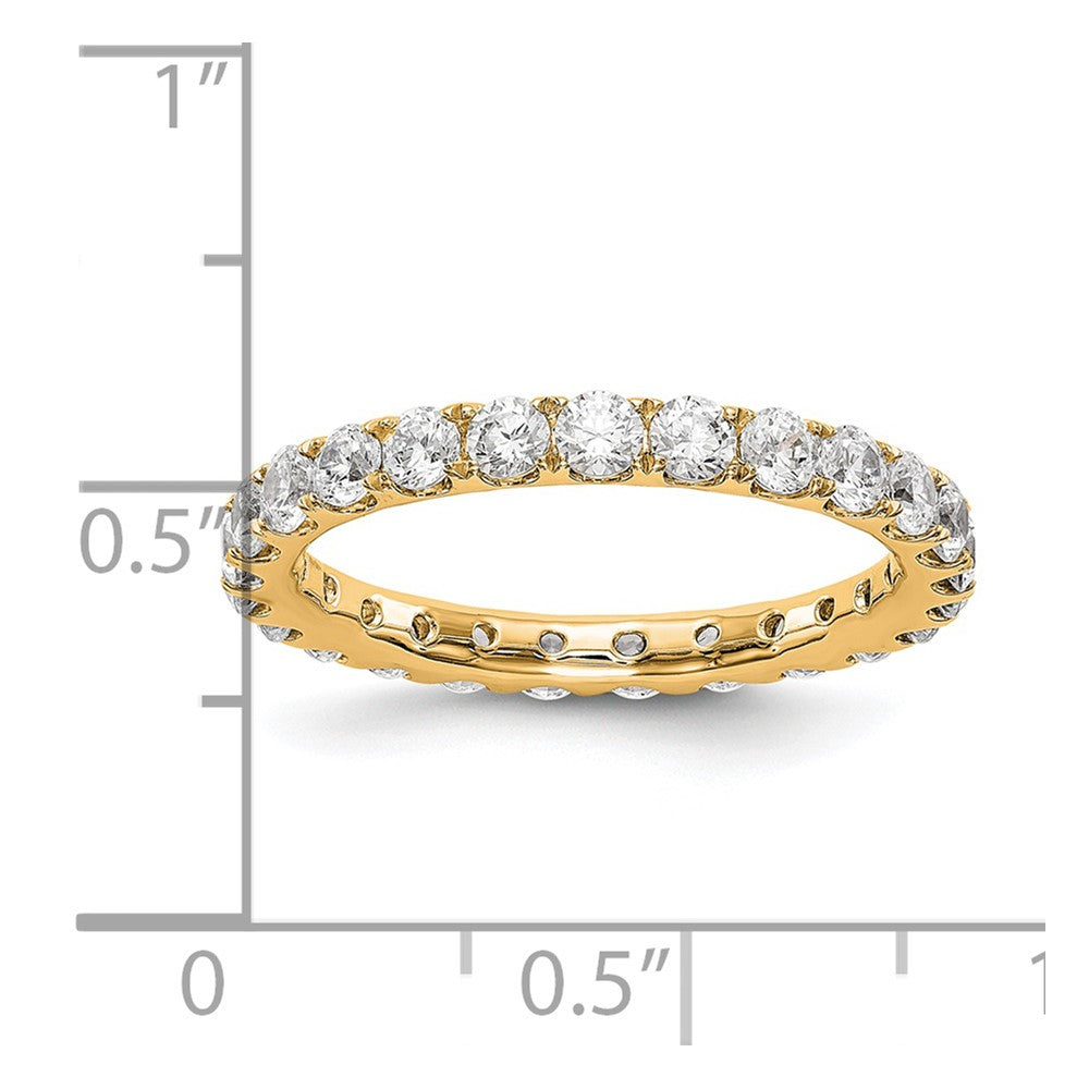14k 1 1/2CT U Shared Prong Diamond Eternity Band
