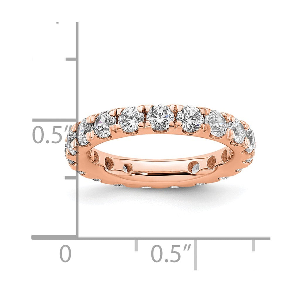 14k Rose Gold Polished U-Shared Prong 2 carat Diamond Complete Eternity Band
