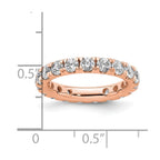 14k Rose Gold Polished U-Shared Prong 2 carat Diamond Complete Eternity Band