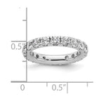 14k White Gold Polished U-Shared Prong 2 carat Diamond Complete Eternity Band