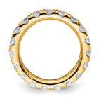 14k Polished U-Shared Prong 2 carat Diamond Complete Eternity Band