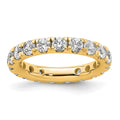 14k Polished U-Shared Prong 2 carat Diamond Complete Eternity Band