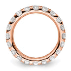 14k Rose Gold Polished U-Shared Prong 2 carat Diamond Complete Eternity Band