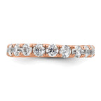 14k Rose Gold Polished U-Shared Prong 2 carat Diamond Complete Eternity Band